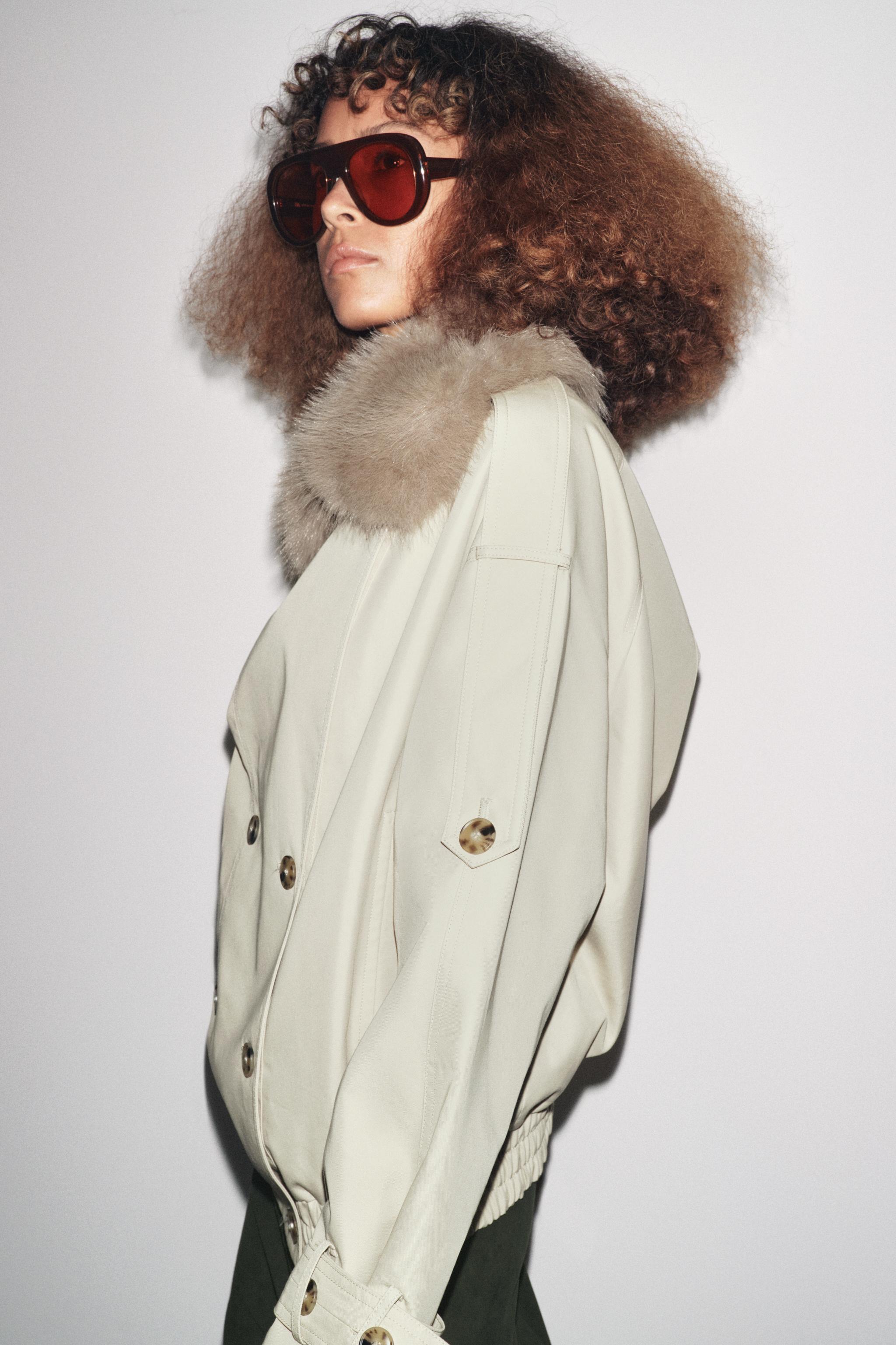 ZW COLLECTION WATER REPELLENT SHORT TRENCH COAT